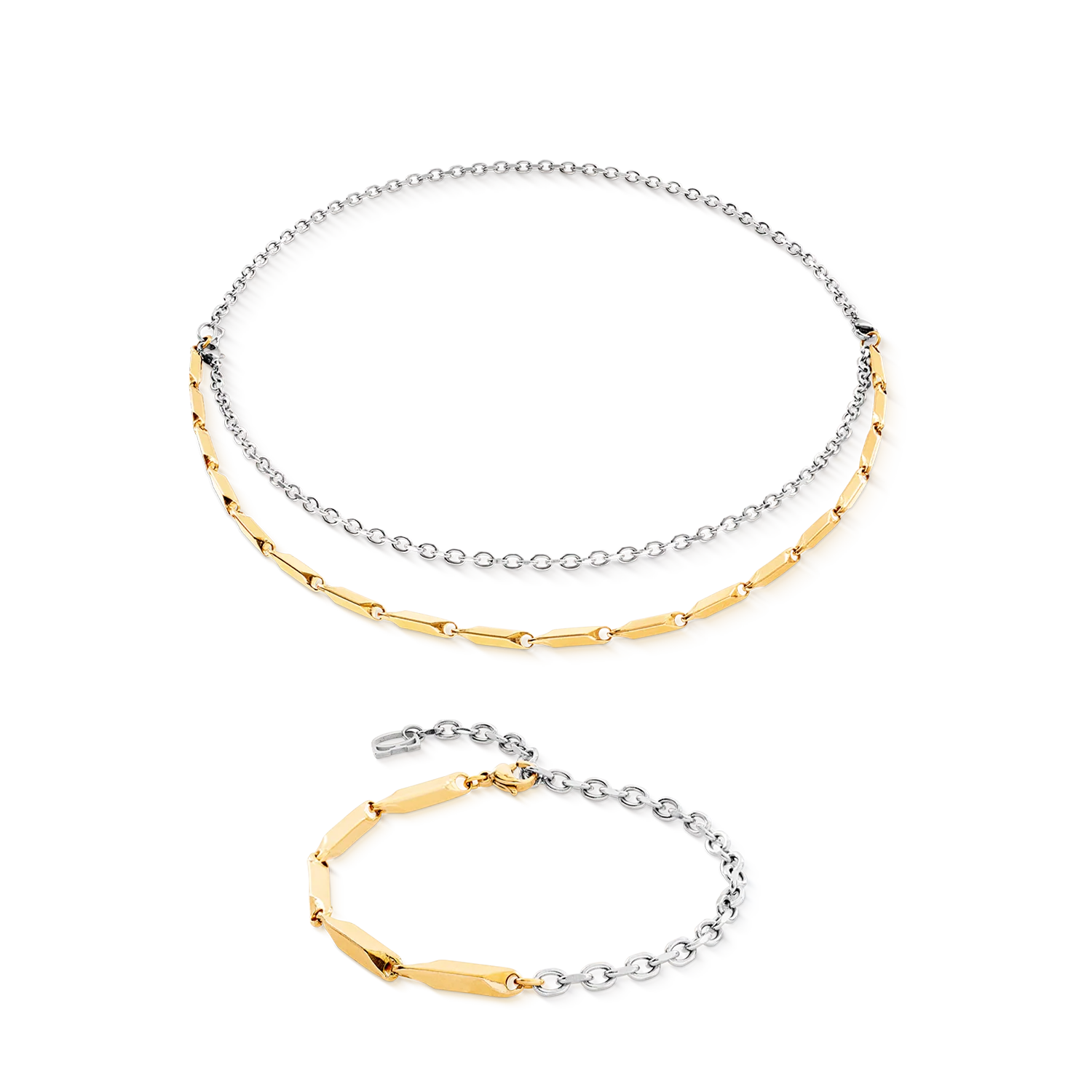 Necklace Twisted Layers Duo bicolour - Image 3