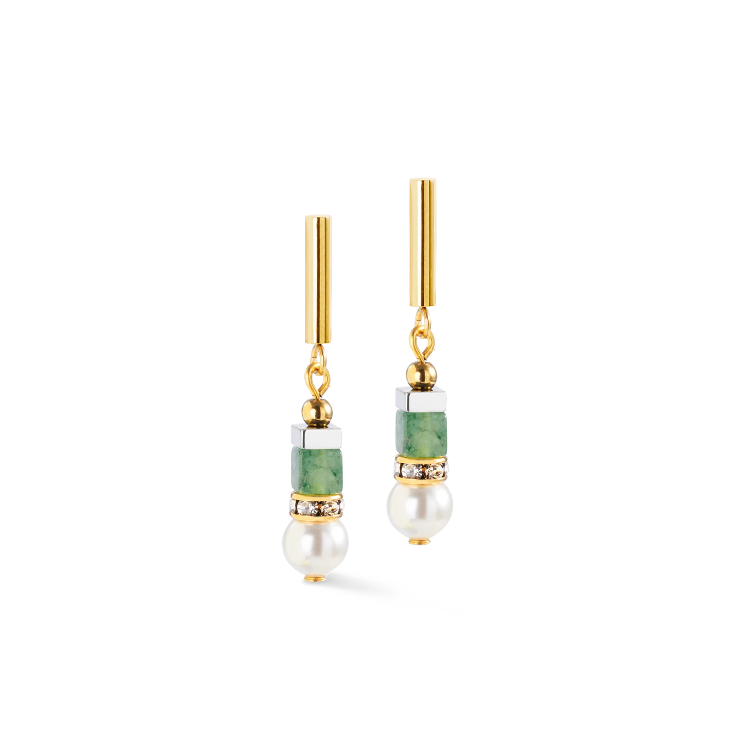Precious Fusion Offset earrings gold-green