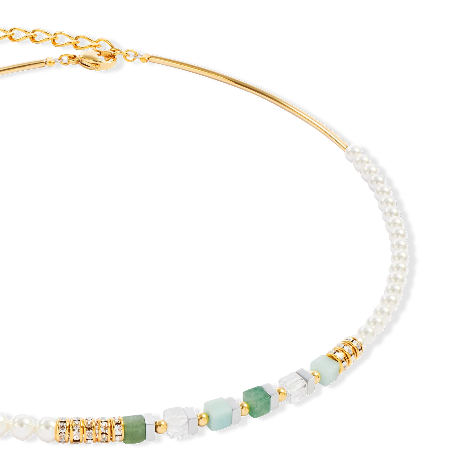 Precious Fusion Offset necklace gold-green - Image 2