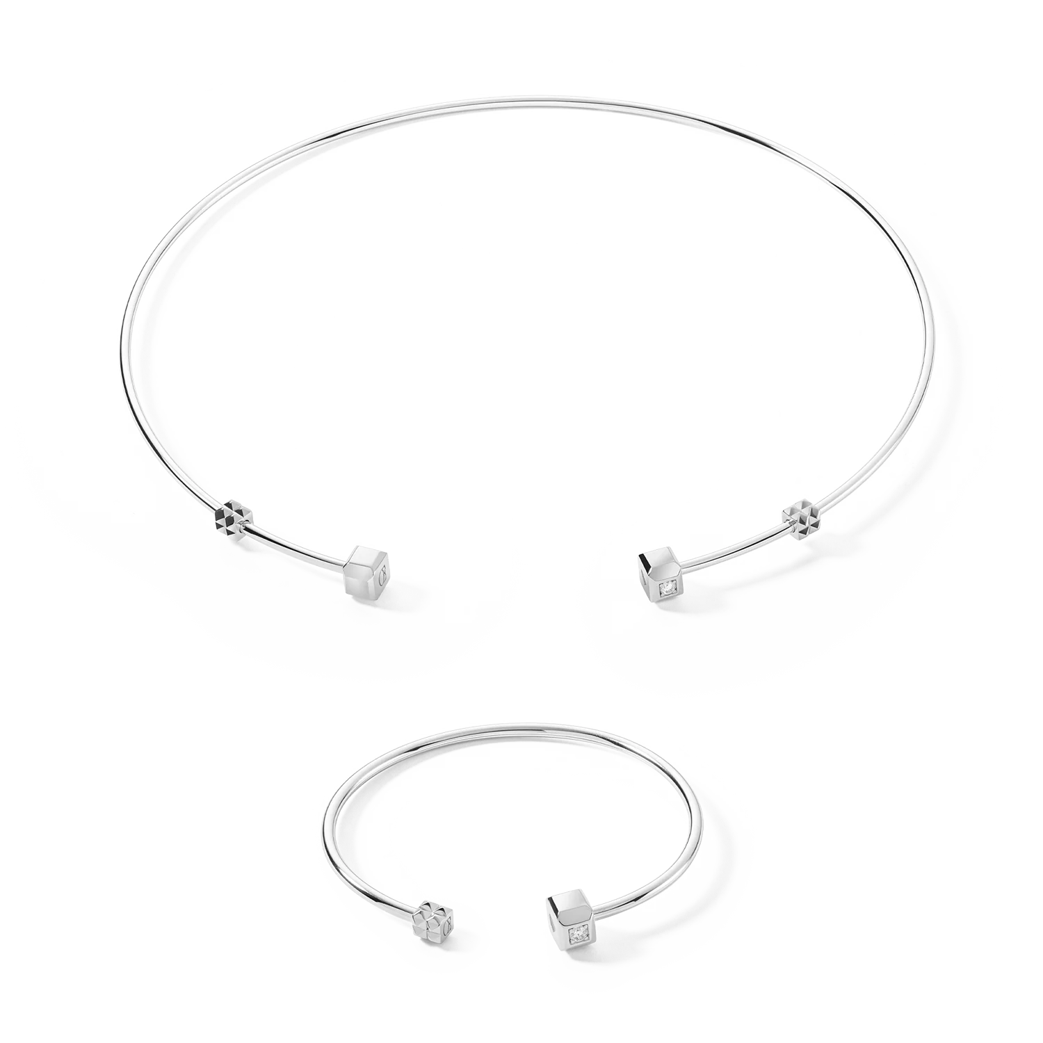 STATEMENT Collection bangle open 17 cm silver - Image 3
