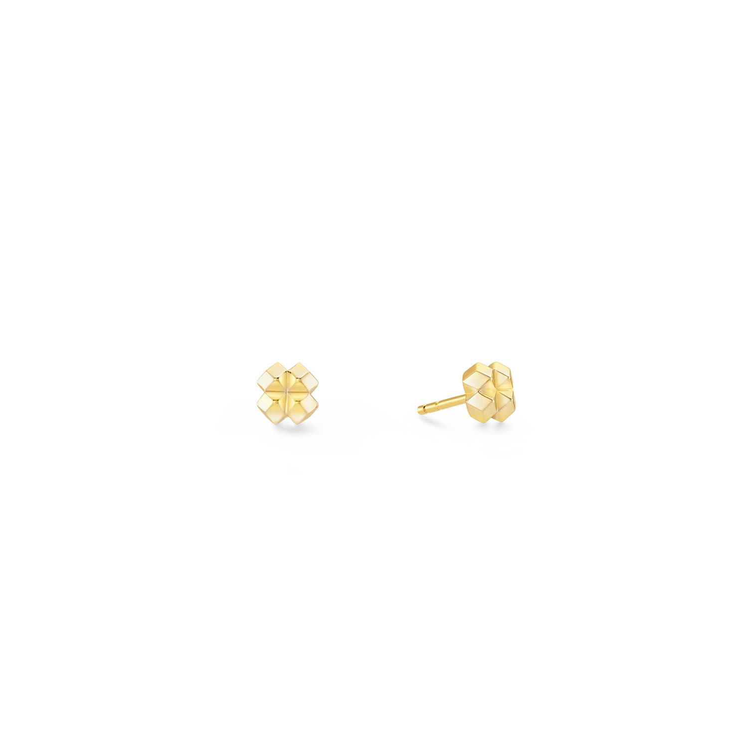 STATEMENT Collection Spike Square earrings 6 mm gold