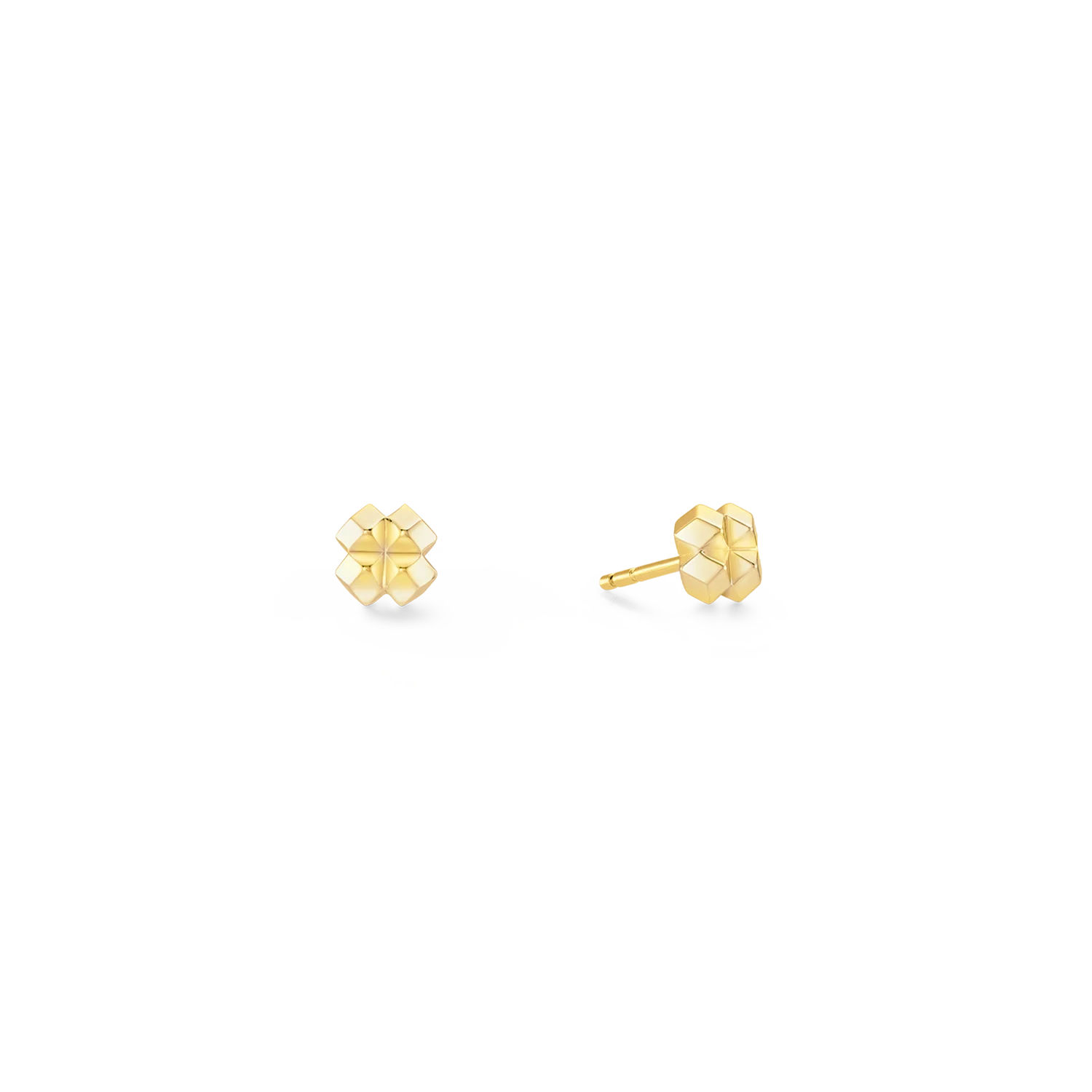 STATEMENT Collection Spike Square earrings 6 mm gold - Image 2