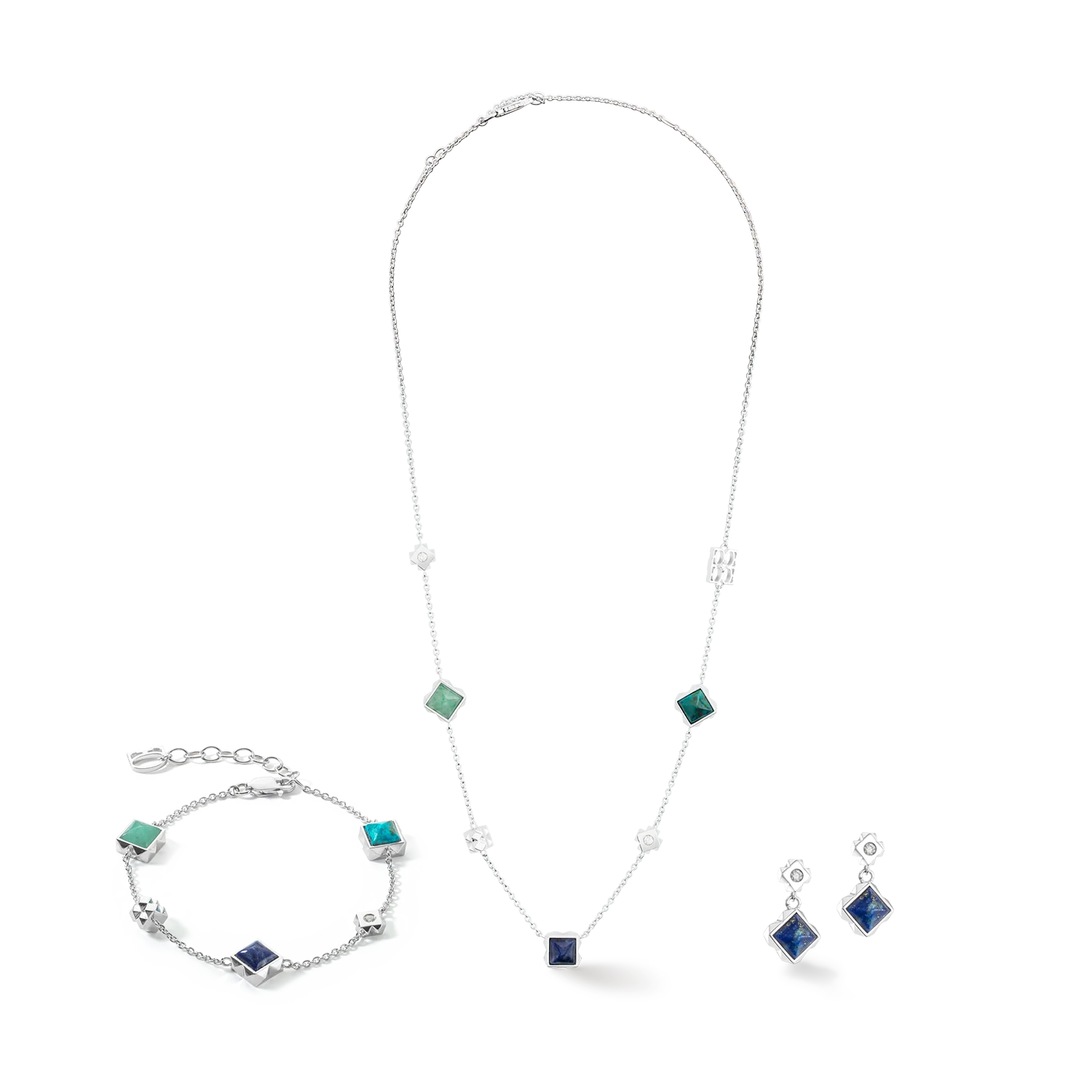 STATION Collection necklace silver-blue - Image 3